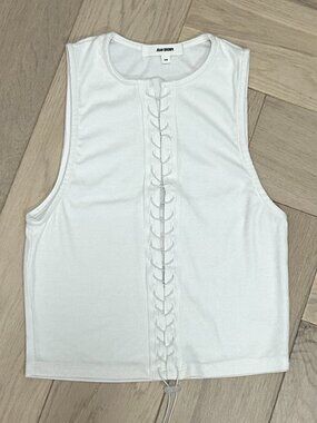 NWOT Joah Brown Lace Up Crop Tank